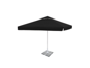 Sonnenschirm neutral schwarz 3.5m x 3.5m