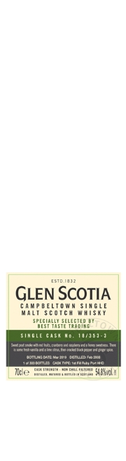 Glen Scotia Single Cask Whisky Ew.Fl.